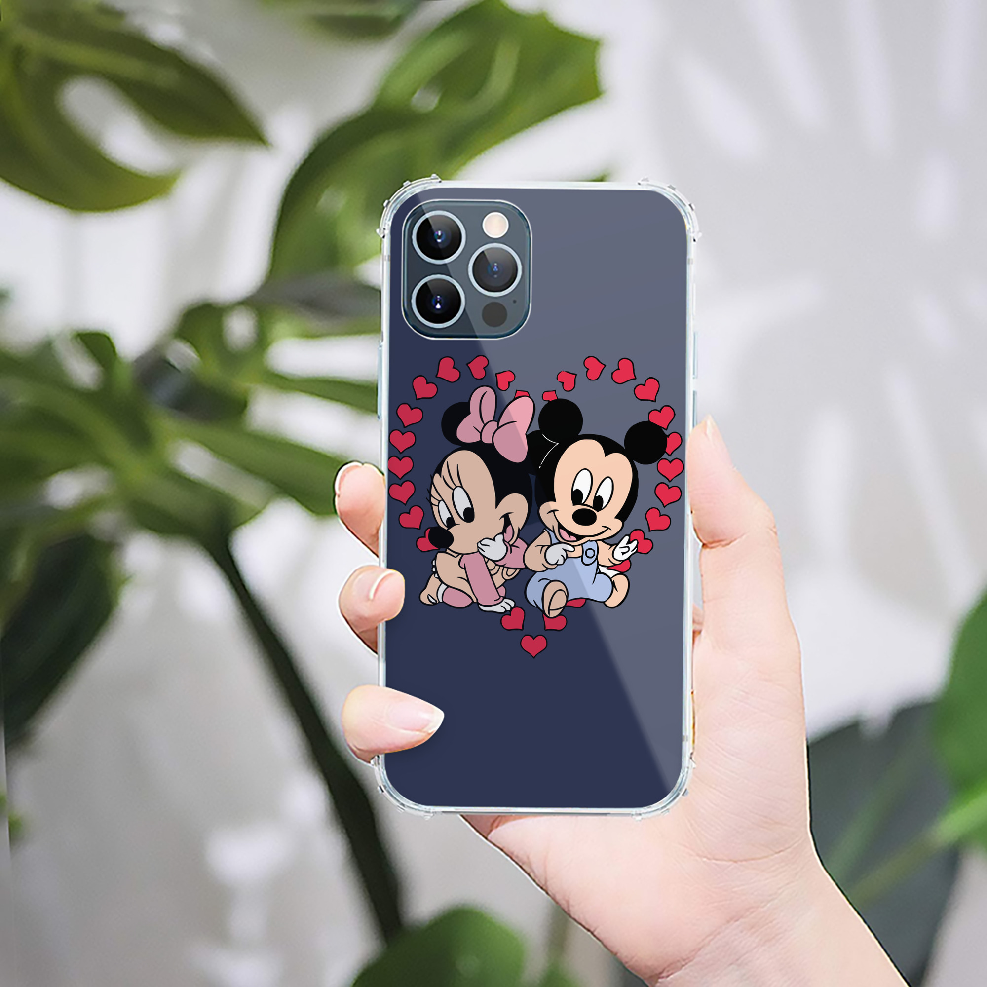 （画像用） ミッキーマウス Mickey Mouse 【iPhone 12シリーズ対応】透明スマホケース（クリアソフトケース）